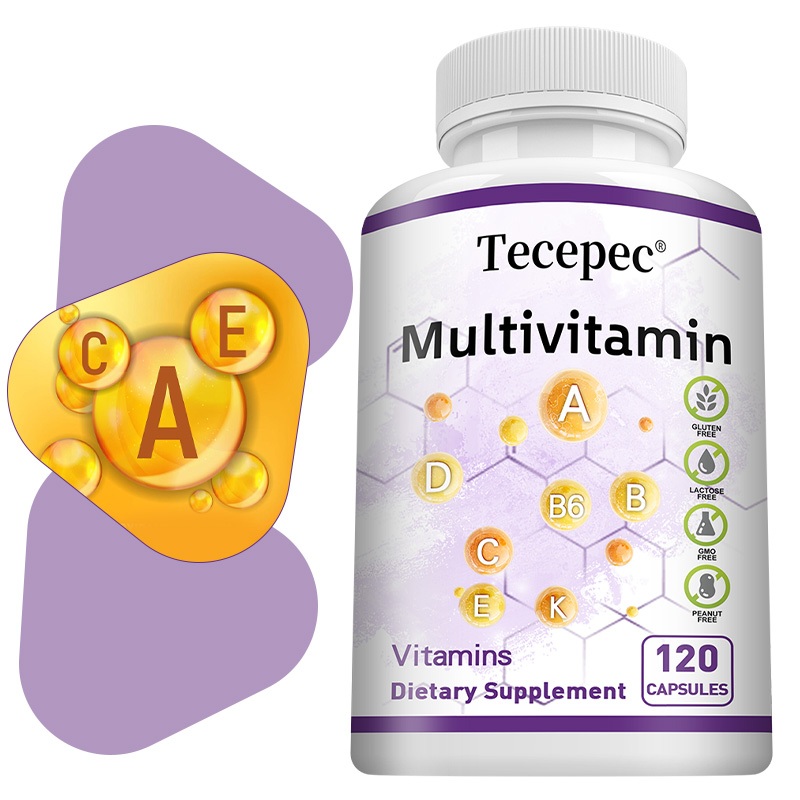 Tecepec Multivitamin และ Mineral Capsules พร้อมธาตุเหล็ก สังกะสี ภูมิคุ้มกันและพลังงาน