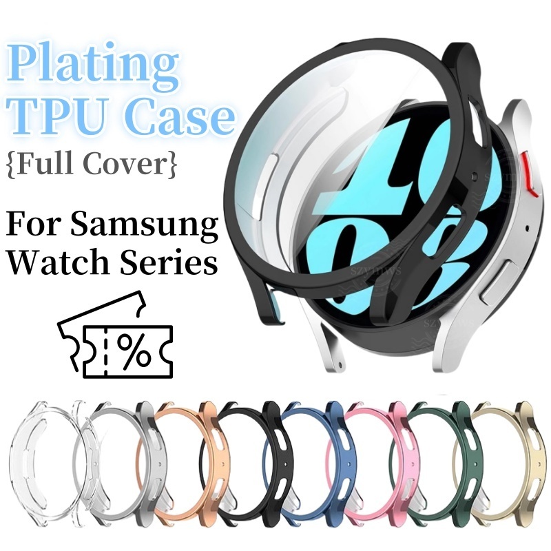 SAMSUNG กรณีสําหรับ ซัมซุง กาแลคซี ดู 9 8 7 6 5 4คลาสสิก44มิลลิเมตร40มิลลิเมตร ทีพียู ชุบกรณีเต็มปกป้องกันหน้าจออุปกรณ์เสริม