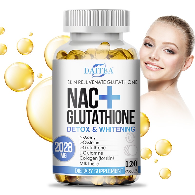 Nac + อาหารเสริมกลูตาไธโอน--ด้วยวิตามินซีและสารสกัดจากคอลลาเจน รองรับตับเพื่อสุขภาพ ฟังก์ชันสมองและภ