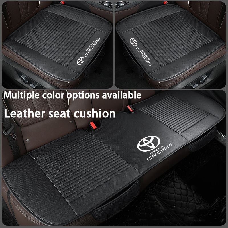 Toyota Corolla Cross Car เบาะรองนั่งใหม่ หนังพรุน ชุดสามชิ้น เบาะรองนั่งหนัง PU สากลทุกฤดูกาล
