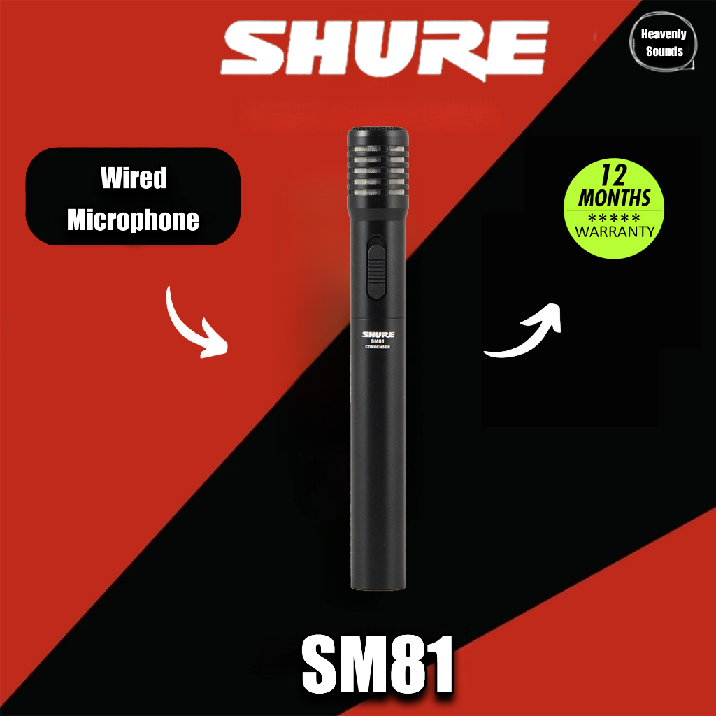 Shure SM81 ไมโครโฟนเครื่องดนตรีคอนเดนเซอร์