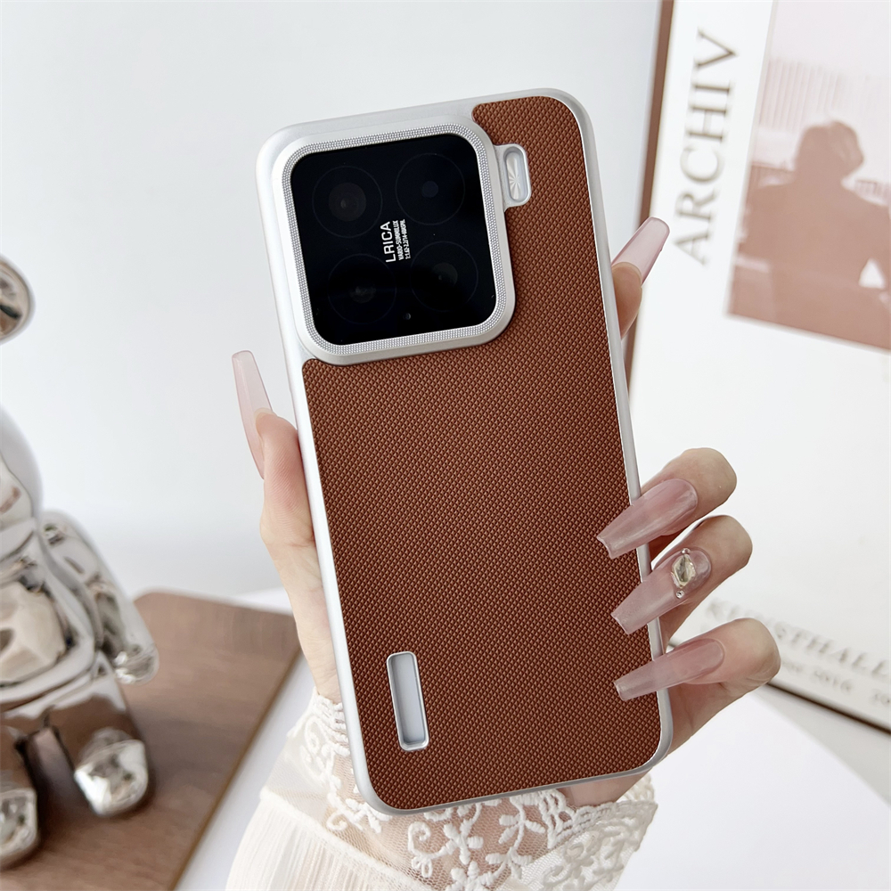 สําหรับ Xiaomi 15 Pro กรณี Matte หนังชุบสําหรับ Xiaomi 15 15Pro 14 14 Ultra Hard PC กันกระแทกกันชนป้องกัน Funda