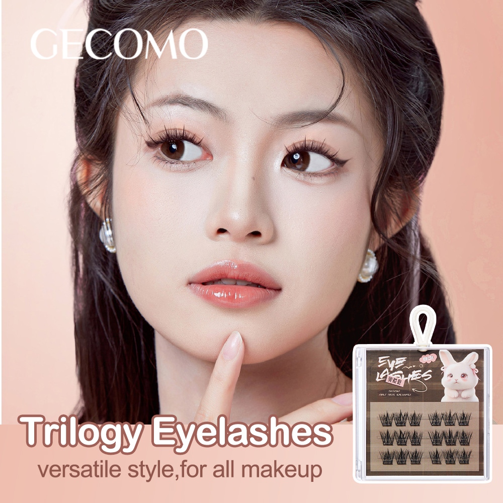 Gecomo ขนตาปลอม ไร้กาว สําหรับผู้เริ่มต้น (ตัวอย่าง ทดลองแพ็ค)