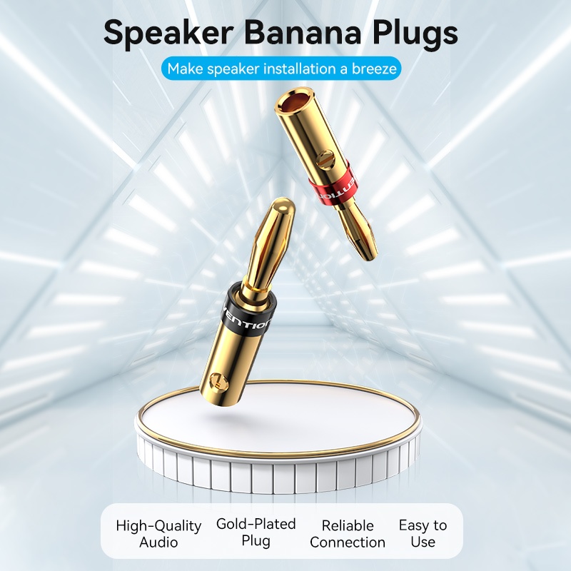 Vention Speaker Banana Plugs Banana Jack สําหรับ Amplifier Speaker Binding Post