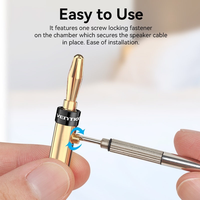 Vention Speaker Banana Plugs Banana Jack สําหรับ Amplifier Speaker Binding Post