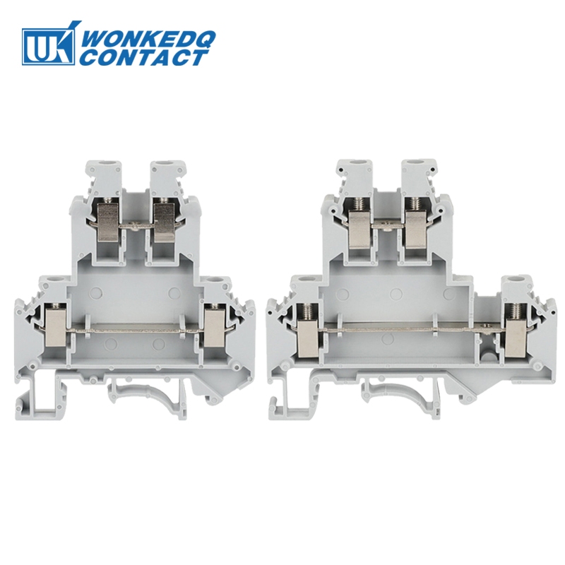 10 ชิ้น UKK/UKKB 5 2 ชั้น Terminal Block Dual Raw 4 mm2 28-12AWG สกรูลวด Connector UKK5 UKKB5 – โปรปัง