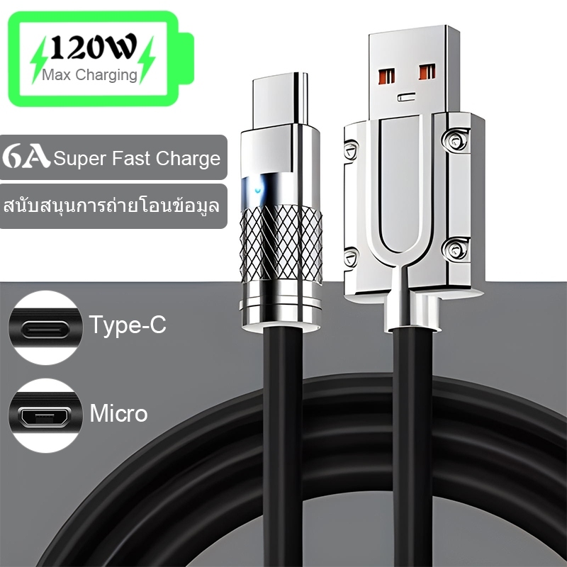 AUKKI สายชาร์จ สายข้อมูล สายชาร์จเร็ว สายชาร์จ Android 1M ยาว ใช้กับมือถือ กล้องถ่ายรูป หัว