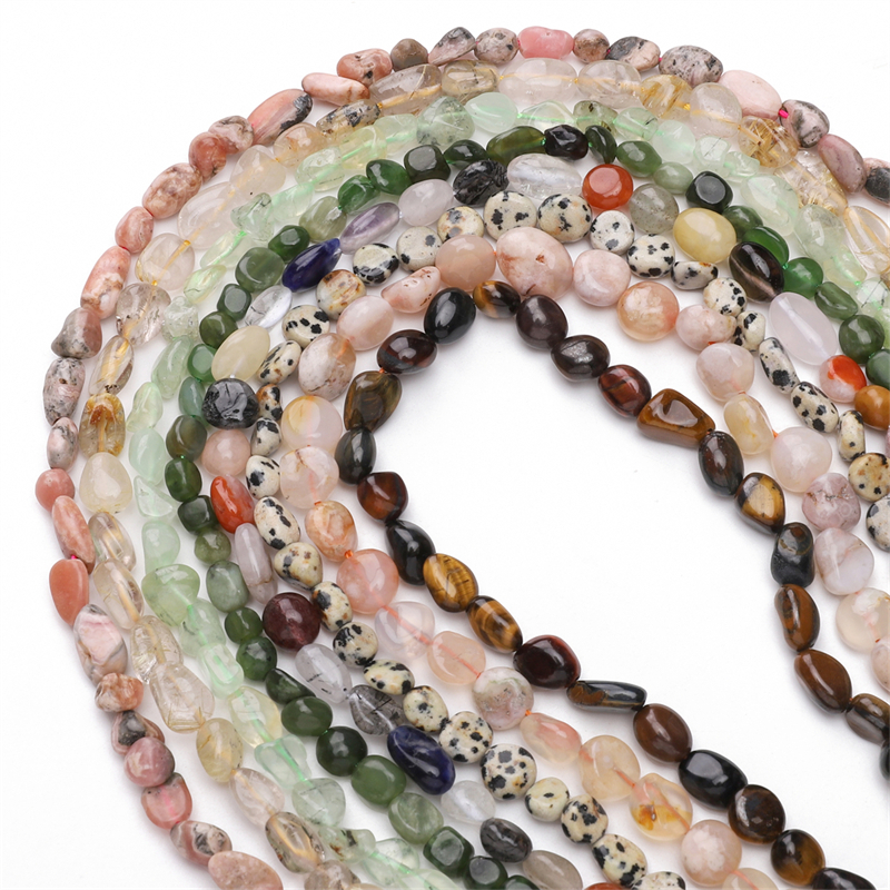 [5-8 มม.] ลูกปัดหินธรรมชาติรูปร่างสุ่ม ทําเอง สร้อยข้อมือแฟชั่นเครื่องประดับประมาณ 40 ชิ้น - รูปที่ 2