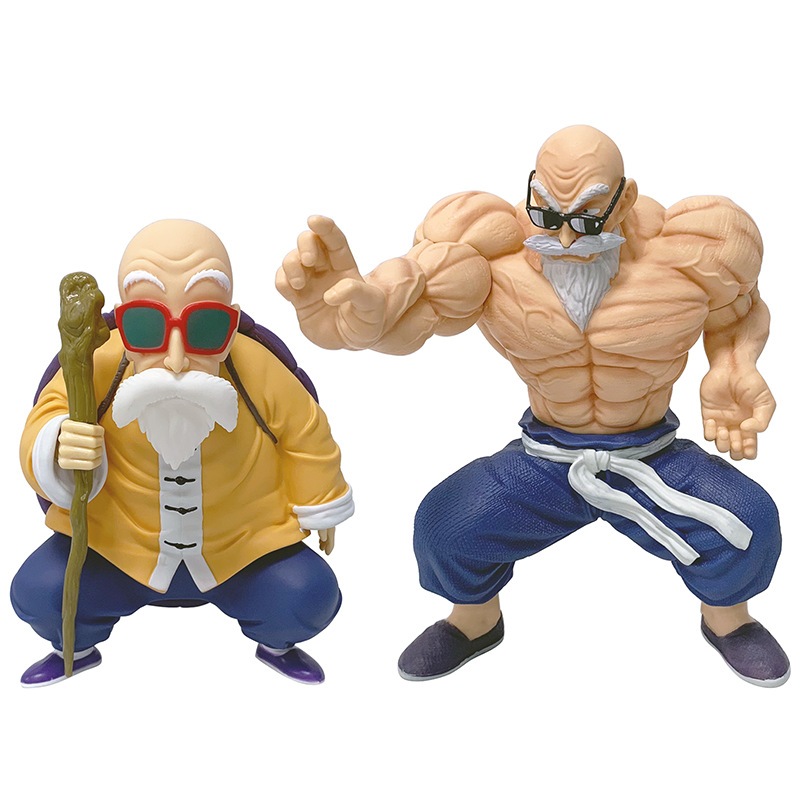 1 ชิ้น 21-25 ซม.Dragon Ball Z อะนิเมะรูป Master Roshi กล้ามเนื้อ Kame Sennin GK รูปปั้นรุ่น Q PVC ตัวเลขการกระทําเดสก์ท็อปตกแต่งตุ๊กตาของเล่น