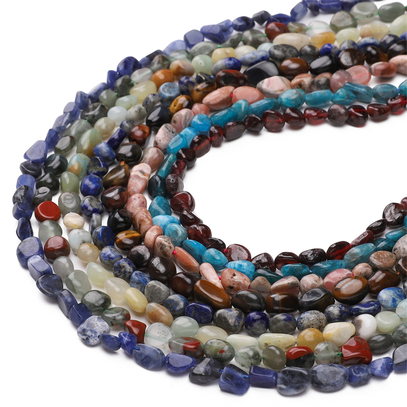 [5-8 มม.] ลูกปัดหินธรรมชาติรูปร่างสุ่ม ทําเอง สร้อยข้อมือแฟชั่นเครื่องประดับประมาณ 40 ชิ้น - รูปที่ 5