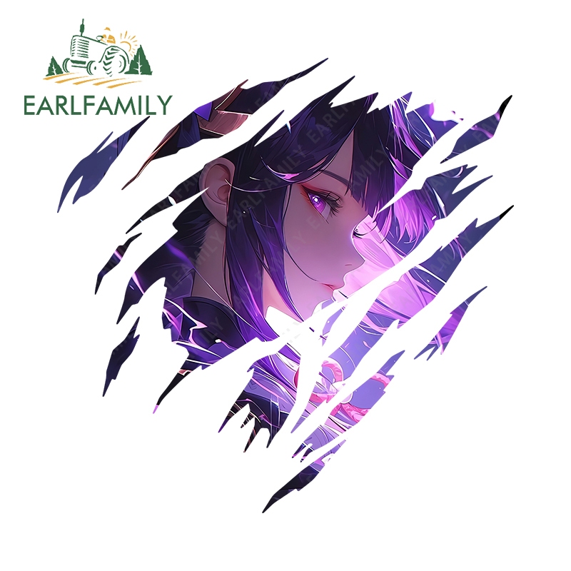Earlfamily 13 ซม.Genshin Impact Tear สติกเกอร์รถรถจักรยานยนต์ซีดานกระจก JDM Decal บุคลิกภาพ Scratch-Proof จัดแต่งทรงผมรถ
