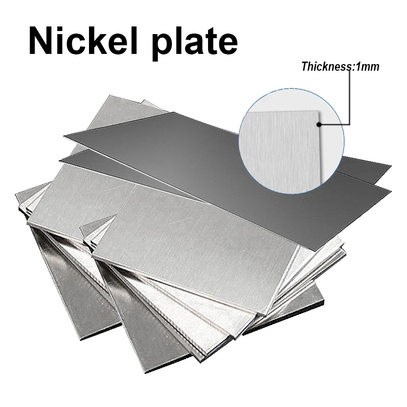 Ni 99.9% High Pure แผ่นนิกเกิล หนา 0.02-3 มม. 100x100 มม. 60x70 มม. สําหรับวิจัยทางวิทยาศาสตร์