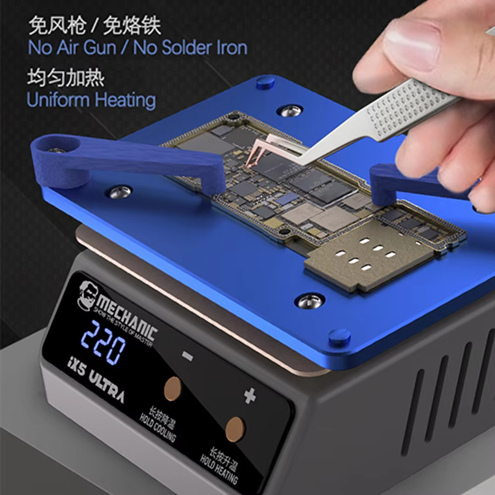 mechanic IX5 Ultra Universal Preheating Platform สําหรับเมนบอร์ดโทรศัพท์มือถือ Layered Preheater Tin Platform ซ่อมชุดเครื่องมือ