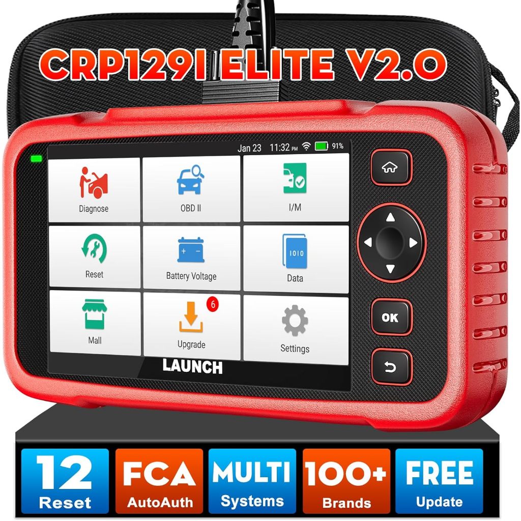 Launch CRP129I V2.0 Elite,Next-Gen,12 รีเซ็ตน้ํามัน/EPB/SAS/TPMS/BMS/Throttle/DPF/Injector Coding, A