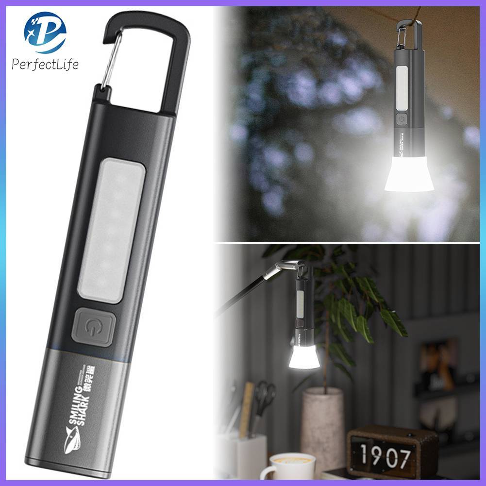 ส่งจากกรุงเทพ Camping ไฟฉายที่มีประสิทธิภาพ USB ชาร์จไฟฉาย LED แบบพกพาแสงที่แข็งแกร่ง ABS Flashlamp Zoomable โคมไฟฉุกเฉิน Power Bank