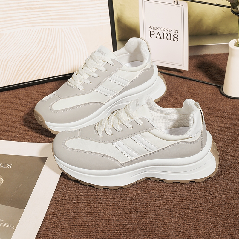 ✨ช่วย✨ผู้หญิง รองเท้าลำลอง รองเท้ากีฬา ระบายอากาศได้  #D008 - รูปที่ 5