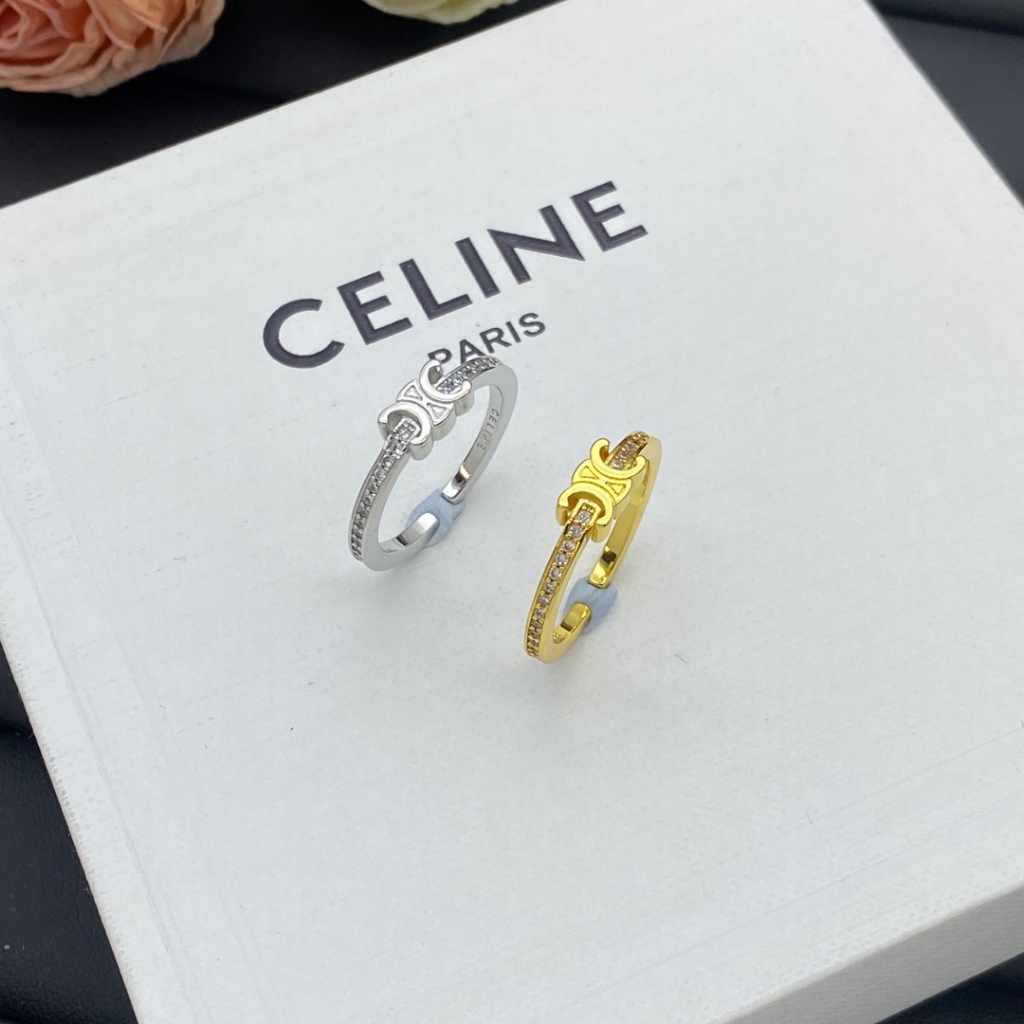 Fashion Jewelry 2025 New Classic Simple CL ตัวอักษร Triumphal Open ring with LOGO