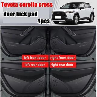 ZLWR Toyota corolla cross 2022-2026 เกณฑ์แถบวัสดุหนังป้องกันรอยขีดข่วนและทนต่อการสึกหรอยินดีต้อนรับเหยียบการปรับเปลี่ยนอุปกรณ์ตกแต่งสติกเกอร์