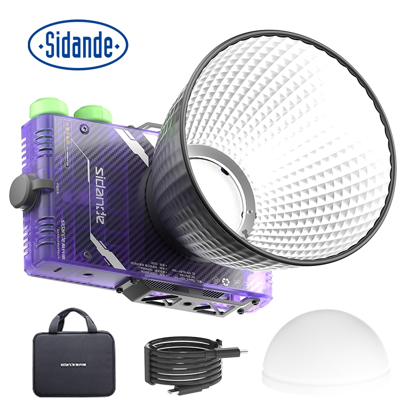 Sidande Q120 120W ไฟเติมแบบพกพาสองสีพร้อมที่จับไฟ Sidande 144wh 430W