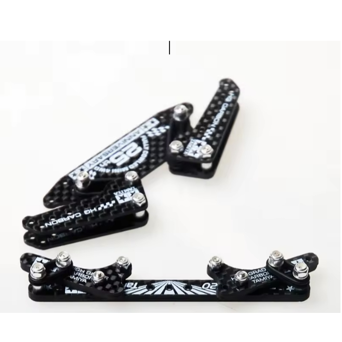 รถแข่ง mini 4wd โฮมเมด Bmax HG อะไหล่คาร์บอนพร้อมยางสามารถขยับหลังหน้าและหลังได้-HG carbon set for B