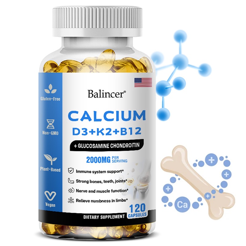 Balincer แคลเซียมวิตามิน D3+K2+B12+Condroitin รองรับภูมิคุ้มกัน กระดูก ฟัน ข้อต่อ หัวใจ เส้นประสาท และกล้ามเนื้อ สุขภาพ