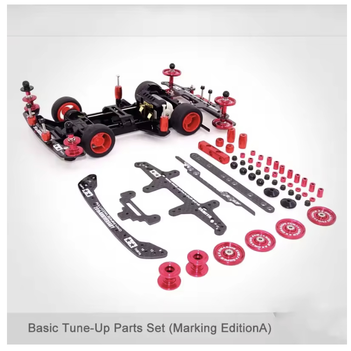 โฮมเมด tamiya mini 4wd ชิ้นส่วนรถแข่งเริ่มต้นการตั้งค่าคาร์บอนด้านหน้าด้านหลังสําหรับ MS MSL MA AR S2 TZX FMA แชสซี-Beginner set
