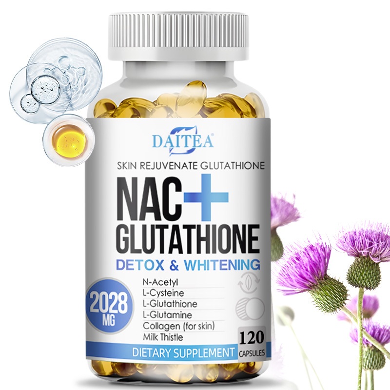 Daitea NAC + Glutathione อาหารเสริมเพื่อสุขภาพ พร้อมวิตามินซีและสารสกัดคอลลาเจน รองรับตับเพื่อสุขภาพ