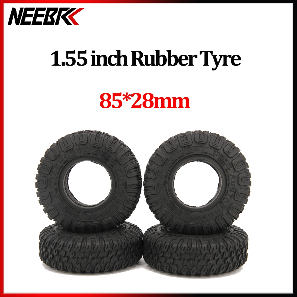 Neebrc 4PCS 1.55 นิ้ว 85*28 มม.ยางนุ่มล้อยาง Tyre สําหรับ 1/10 RC Crawler รถปีนเขา Tamiya CC01 LC70 MST JIMNY Axial D90 TF2 ของเล่น