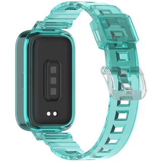 สายรัดซิลิโคนโปร่งใสสร้อยข้อมือสําหรับ Xiaomi Smart Band 9 8 Active / Redmi Smart Band 3 2