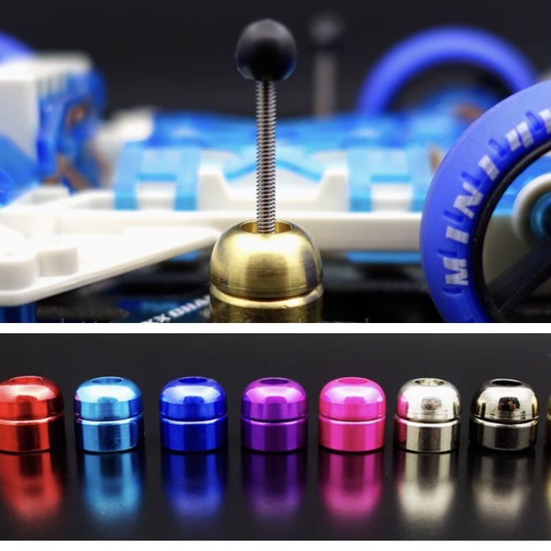 ชุดแดมเปอร์ข้างรถ mini 4wd สีดําเงินทอง-mini 4wd racing car side AR mass damper set