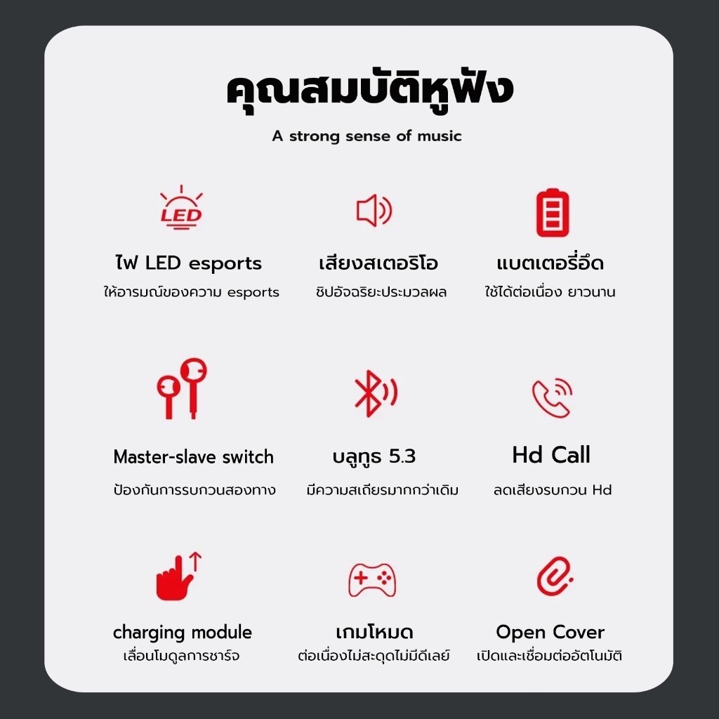 Original TWS M90 หูฟังไร้สายหูฟังสําหรับเล่นเกมบลูทูธ 5.3 กีฬาหูฟัง Wtih ไมโครโฟนชุดหูฟังสําหรับ iphone Xiaomi