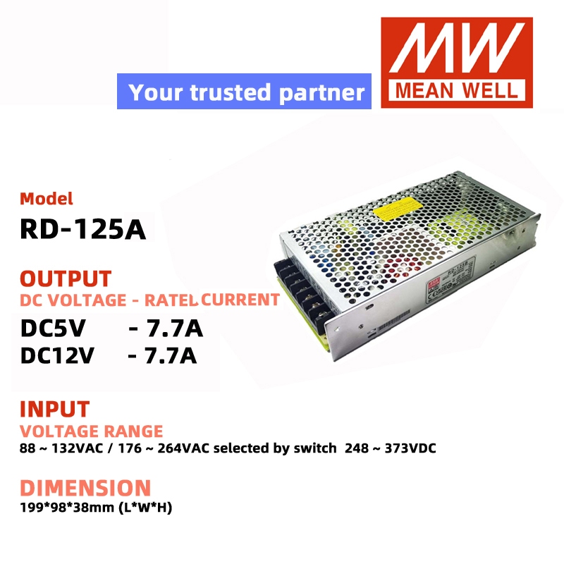 MEAN WELL RD-125A RD-125B RD-1224 RD-125-2448 Switching Power Supply Meanwell DC power