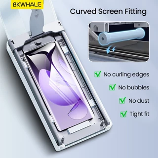 BKWHALE ฟิล์มกันรอยหน้าจอโค้งสําหรับ OPPO Reno13 Pro Reno 12 11 9 6 5 4 3 10 Pro + ค้นหา X7 Ultra X2 X3 X5 X6 X8 Pro A2Pro A3Pro OnePlus 13 HD ฟิล์มนุ่มโปร่งใส