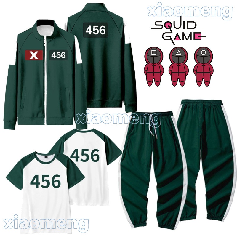 【S-4XL】 squid game jacket  number jacket 456  jacket 246 jacket for adults 007 001 333 customized nu