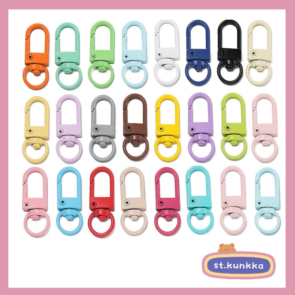 St.kunkka 5ชิ้นกุ้งหัวเข็มขัด Key Chain สีเบเกอรี่พวงกุญแจ Key แหวนฤดูใบไม้ผลิหัวเข็มขัดสําหรับเครื่องประดับทํา Finding อุปกรณ์เสริม ตะขอกล้ามปู