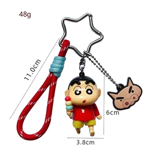 ของแท้ Crayon Shin-Chan คลาสสิกเบสบอล Superman พวงกุญแจการ์ตูนอะนิเมะเกมอุปกรณ์ต่อพ่วงจี้
