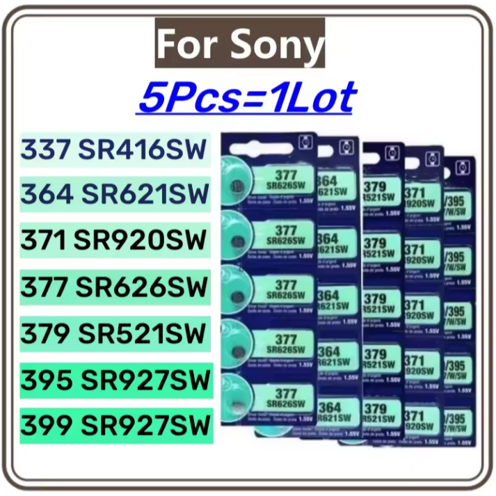 5pcs 100 % Original SONY AG 399 SR927SW 371 SR920SW 364 SR621W 377SR626W 379 SR521W สําหรับนาฬิกา Ke
