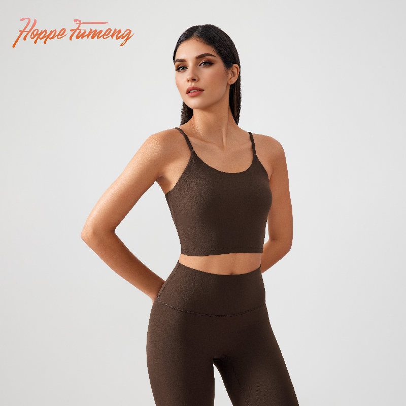 Hope Fumengสปอร์ตบราเสริมฟองน้ําสําหรับผู้หญิง push up running yoga tops สําหรับสวมใส่ยิม