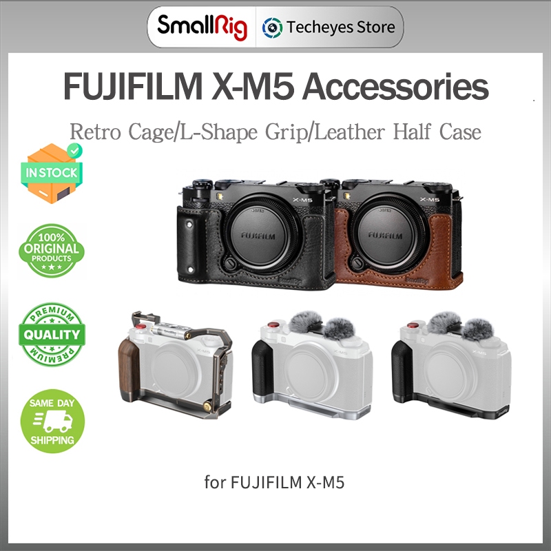 SmallRig FUJIFILM X-M5 อุปกรณ์เสริมRetro Cage/L-Shape Grip/Leather Half Case