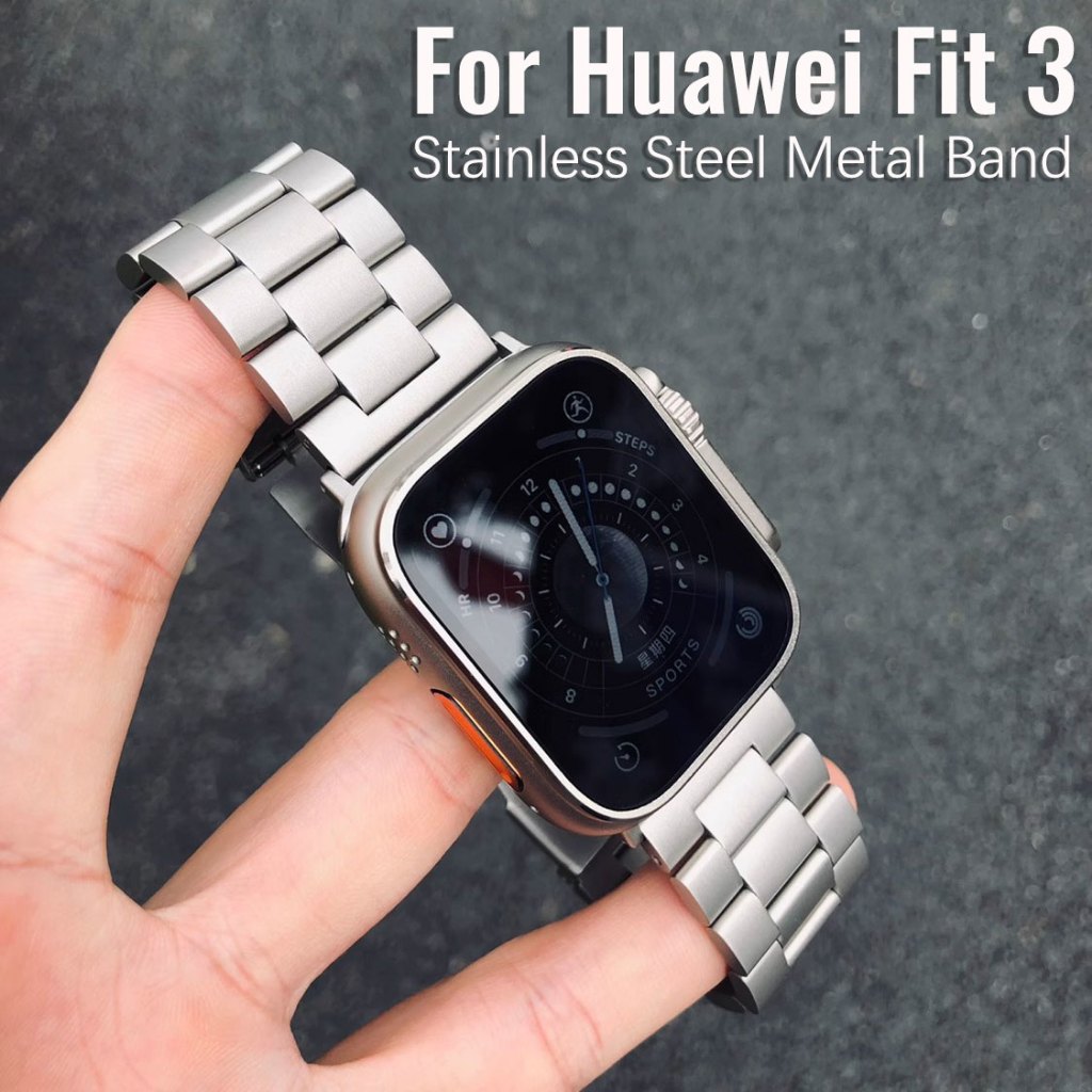 คลาสสิก316ลสแตนเลสวงสําหรับหัวเว่ยนาฬิกาพอดี4 มือโปร พอดี3สายนาฬิกาข้อมือสายโลหะที่ทนทานสําหรับหัวเว่ยนาฬิกาพอดี3ป้องกันกรณี2 ใน 1อัพเกรดแก้ไขฮาร์ดกรณี + ฟิล์มแก้ว