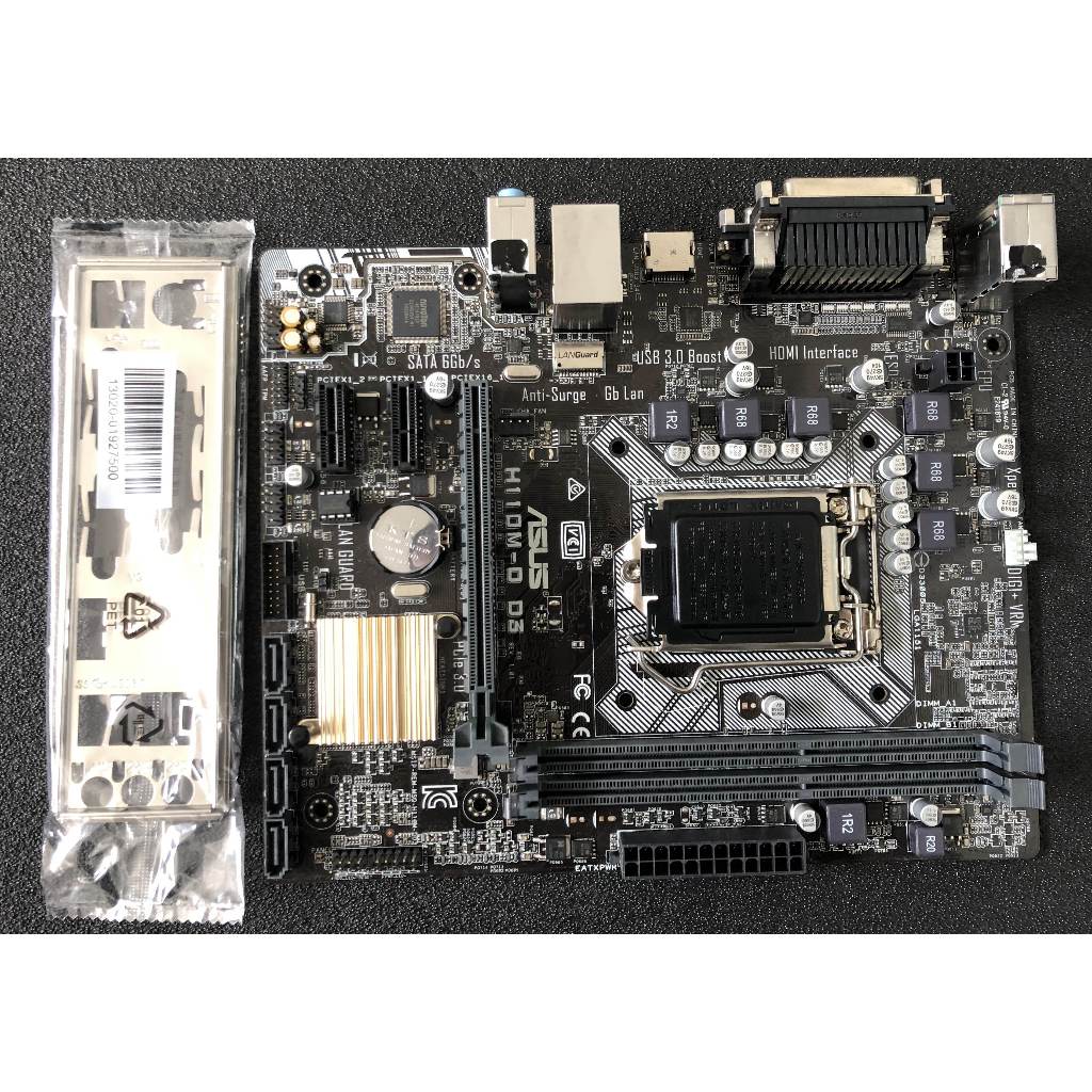 Asus LGA1151 เมนบอร์ด H110M-D D3 Intel H110 DDR3 สําหรับ 6th Intel Core i7/i5/i3 MATX HDMI COM VGA