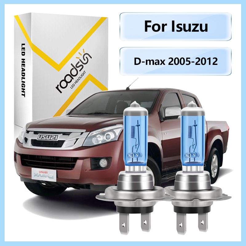 Fit สําหรับ Isuzu D-max 2005-2012Super White ไฟหน้ารถหลอดไฟฮาโลเจน 100W 900% ความสว่างไฟหน้า 6000K 20000 + LM Plug And Play กันน้ํา