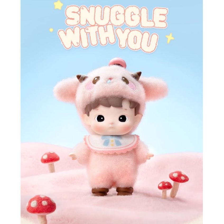 ของแท้ กล่องสุ่ม POPMART Hacipupu Snuggle With You Series Hacipupu สติกเกอร์สัตว์ Plush