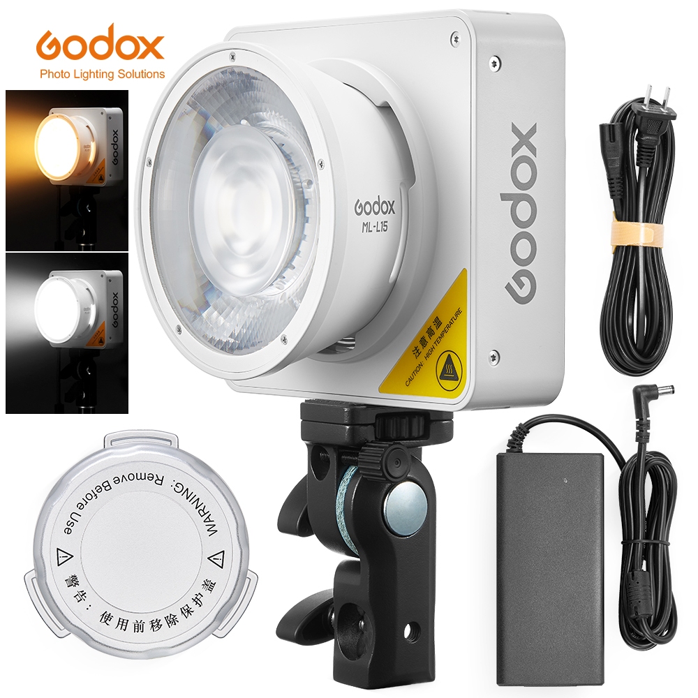 Godox ML100BI ไฟวิดีโอ LED แบบพกพาสองสี 2800-6500K, การควบคุมการประยุกต์ใช้ 120W, ไฟเซลฟี่สําหรับถ่ายภาพกลางแจ้ง, สตรีมมิ่งสด