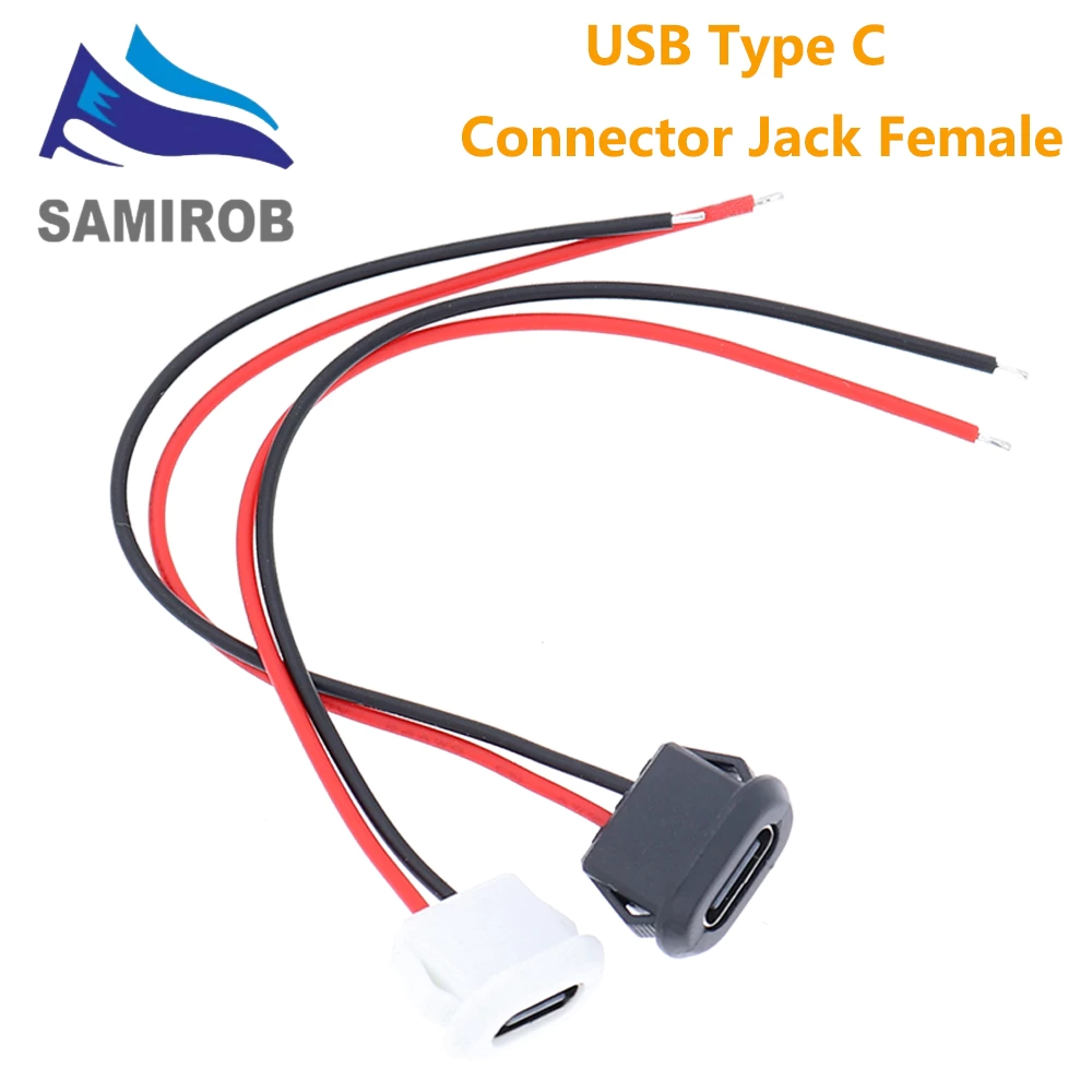 Usb Type C Connector Jack หญิง Type-C พร้อมหัวเข็มขัดการ์ด 3A High Current Fast Charging แจ็คพอร์ต USB-C Charger ซ็อกเก็ตอุปกรณ์เสริม