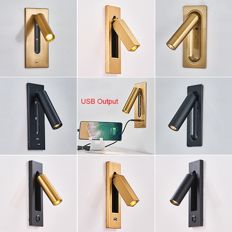 โคมไฟติดผนังอ่านหนังสือข้างเตียง Nordic โมเดิร์น LED Wall Light ฝังออกแบบเชิงเทียนในร่มตกแต่งห้องสําหรับห้องนอนโรงแรม