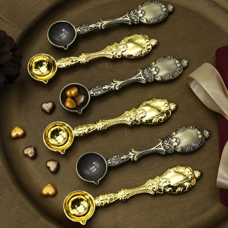 ช้อนสีบรอนซ์ แฮนด์เมด DIY สําหรับจับคู่เตาผิง