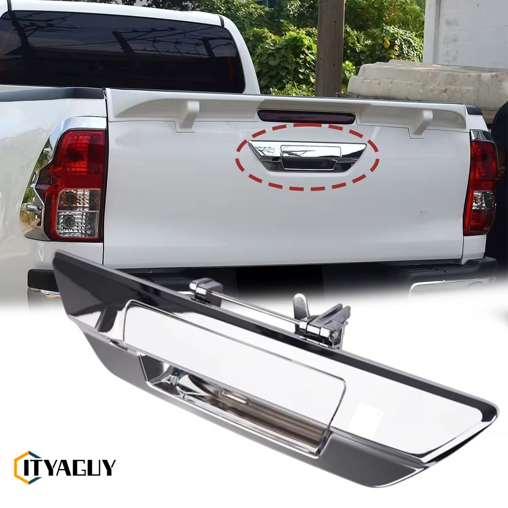 รถด้านนอก Tailgate ด้านหลังประตู Handle Trunk Handle Chrome สําหรับ Toyota Hilux Revo 2015 2016 2017 2018 690900K110 69090-0K110