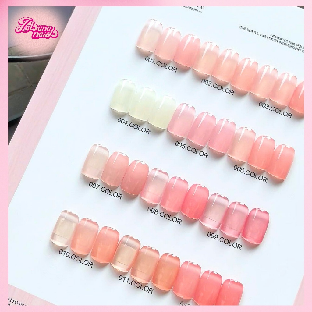 【พร้อมส่ง】GEMIRA 12 สี ยาทาเล็บเจลสีใส ชุดยาทาเล็บเจลน้ำเชื่อม แผนภูมิสีสำเร็จรูปฟรี - รูปที่ 4