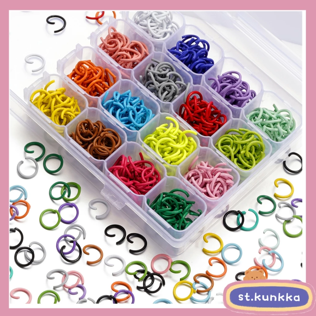 St.kunkka 50/100 50ชิ้นสีอบสีโลหะผสมแหวนเครื่องประดับอุปกรณ์เสริมการเชื่อมต่อแหวนเปิดการเชื่อมต่อแหวน